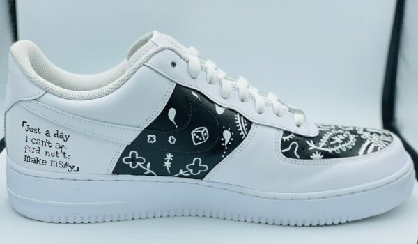 "Black Bandana" Air Force Ones - Image 3